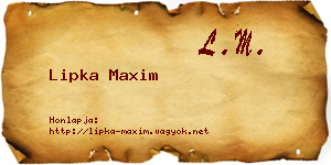 Lipka Maxim névjegykártya